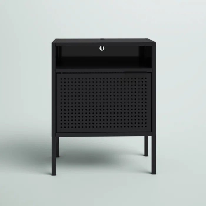 Black Zander 24'' Tall Nightstand Accent Table in your Living Room