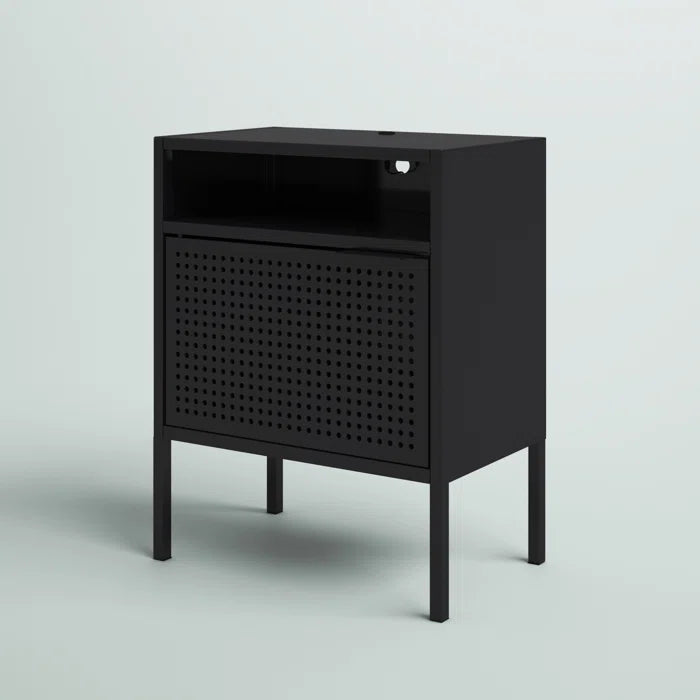 Black Zander 24'' Tall Nightstand Accent Table in your Living Room