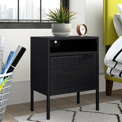 Black Zander 24'' Tall Nightstand Accent Table in your Living Room