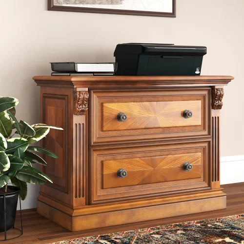 Zaphod 40.5'' Wide 2 Drawer Solid Wood Lateral Filing Cabinet Indoor Design