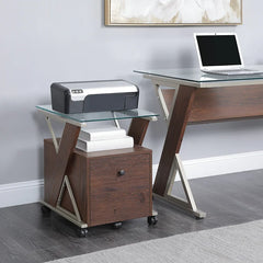 Zenos 17.5'' Wide 1 -Drawer Mobile Vertical Filing Cabinet Keep Files Catalogs and Important Paperwork