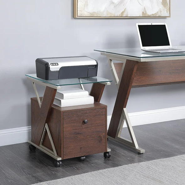 Zenos 17.5'' Wide 1 -Drawer Mobile Vertical Filing Cabinet Keep Files Catalogs and Important Paperwork
