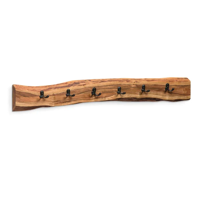 Zoe 48'' Wide Solid Wood 12 - Hook Wall Mounted Coat Rack