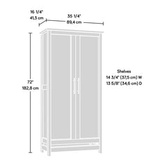 Karn 35.25'' Wide 6 Shelf Storage Cabinet Style and Storage all in One