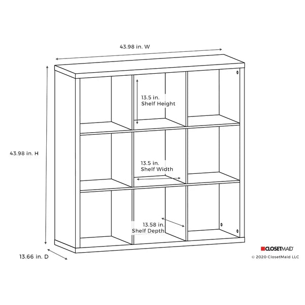 White Decorative Storage 43.98'' H x 43.98'' W Cube Bookcase Quick Easy and Attractive