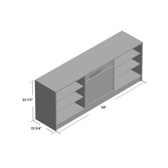 Wrightson TV Stand for TVs up to 65" with Fireplace Included
