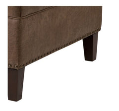 Madison Park Alice Tufted Square Cocktail Ottoman Brown