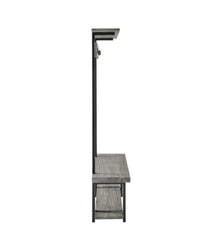 Carbon Loft Lawrence Entryway Hall Tree with Bench and Coat Hooks Grey
