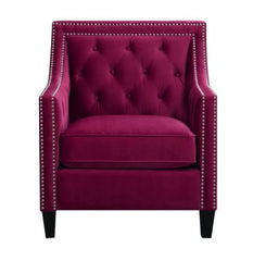 Picket House Furnishings Teagan Tufted Upholstered Accent Chair Red