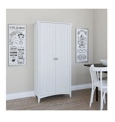 The Gray Barn Lowbridge Kitchen Pantry Cabinet with Doors Pewter Finish