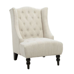 Light beige Toddman Tufted High-back Club Chair Home 27.25" L x 33.75" W x 38.50" H