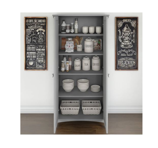 The Gray Barn Lowbridge Kitchen Pantry Cabinet with Doors