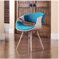 Carson Carrington Tvedestrand Contemporary Teal Velvet Accent Chair
