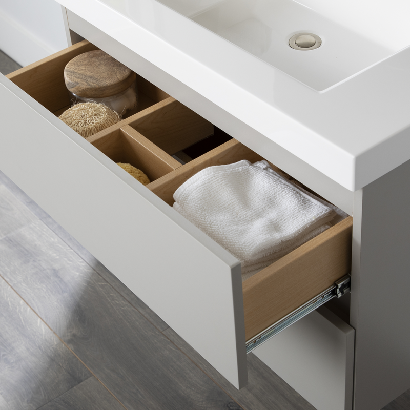 Albion 30.5" Wall-Mounted Single Bathroom Vanity Set