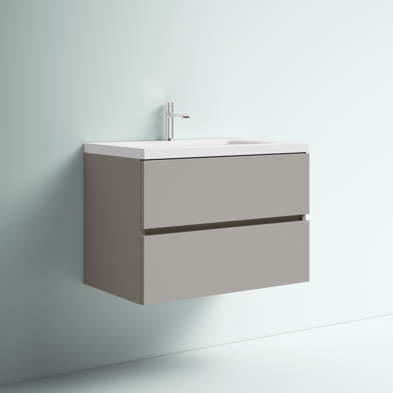 Albion 30.5" Wall-Mounted Single Bathroom Vanity Set