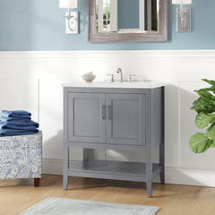 Espresso Trieste 30" W x 19" D x 34" H Single Bathroom Vanity Design [ Fully Assembled ]