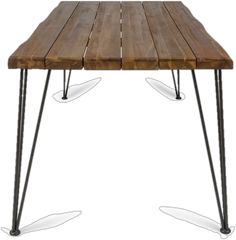 Vikesha Solid Wood Dining Table H 29"