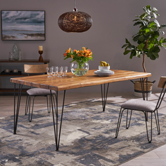 Vikesha Solid Wood Dining Table H 29"