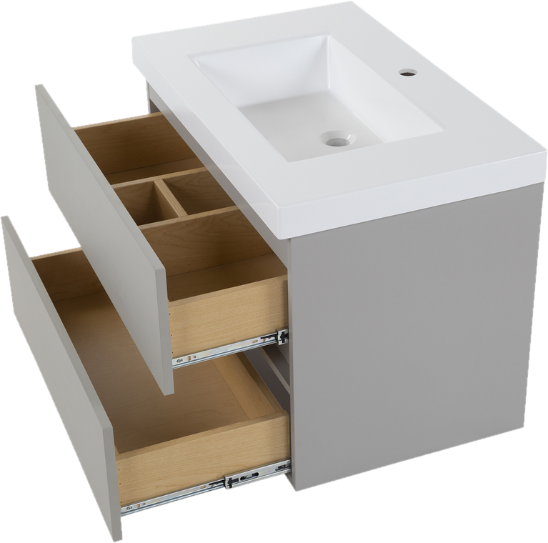 Albion 30.5" Wall-Mounted Single Bathroom Vanity Set