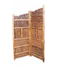 Brown MDF Traditional Room Divider Screen 72 x 80 x 1