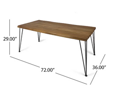 Vikesha Solid Wood Dining Table H 29"